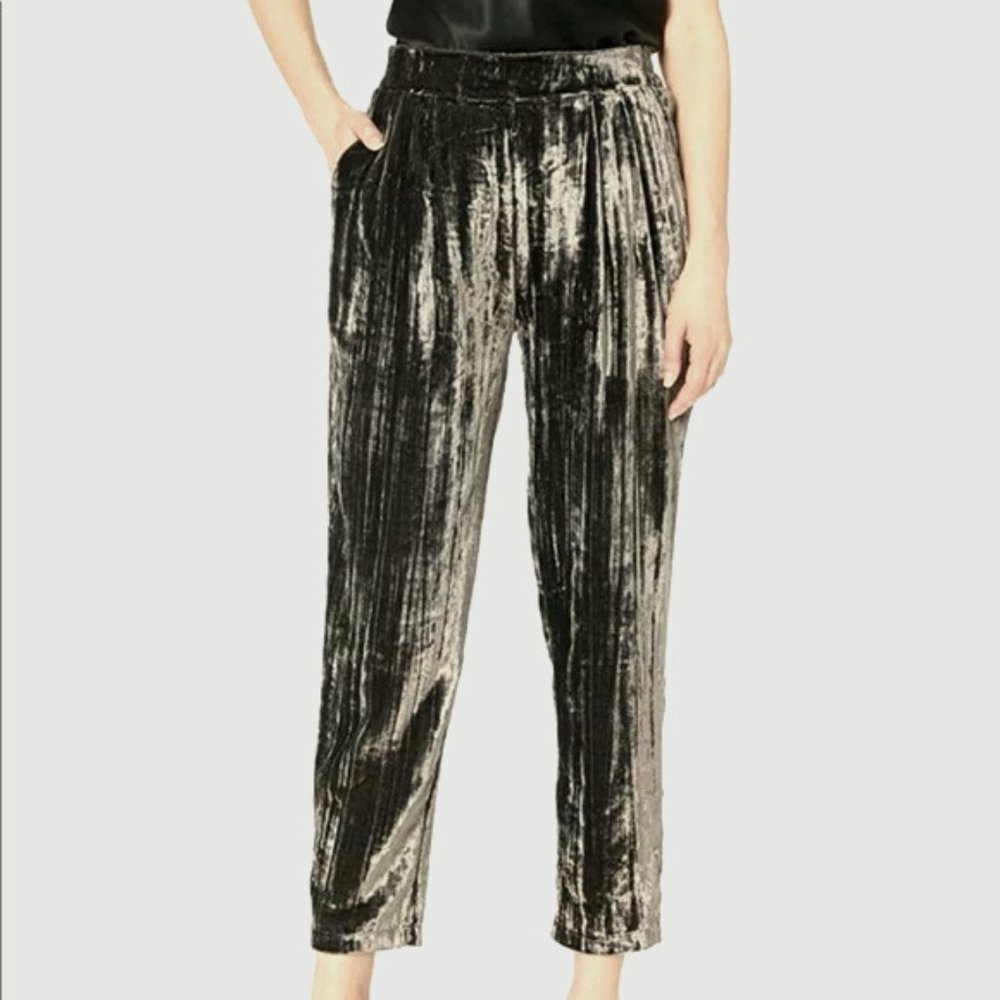 NWT Splendid Moonstone Crushed Velvet Pull On Pants
